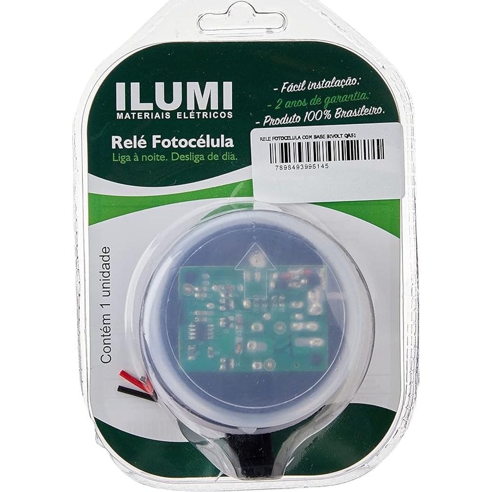 Relé Fotocélula Com Base - Bivolt - Qr51 - Ilumi