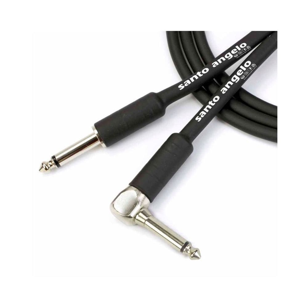 Cabo De Guitarra Angel 0,30Mm P10/P10 90º 25FT 7,62M Preto