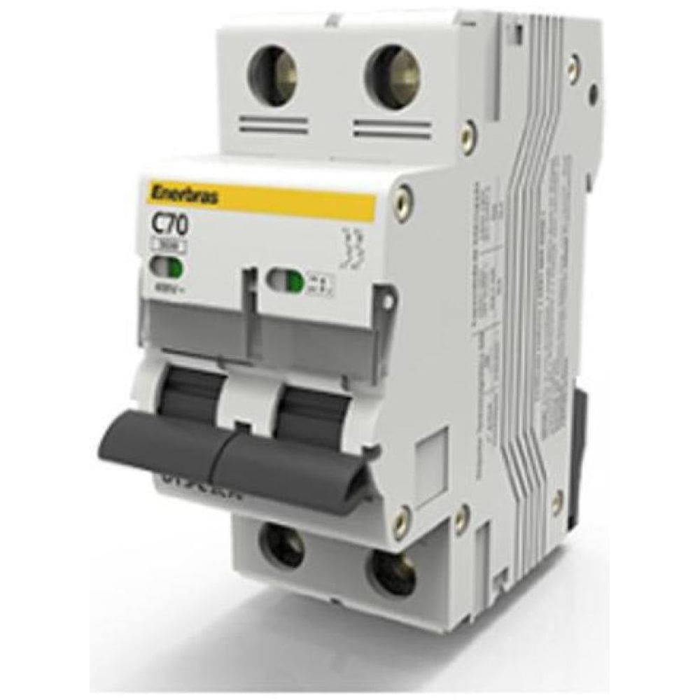 Disjuntor Bipolar Curva C 70A Din - Enerbras - Dt3-E2C70