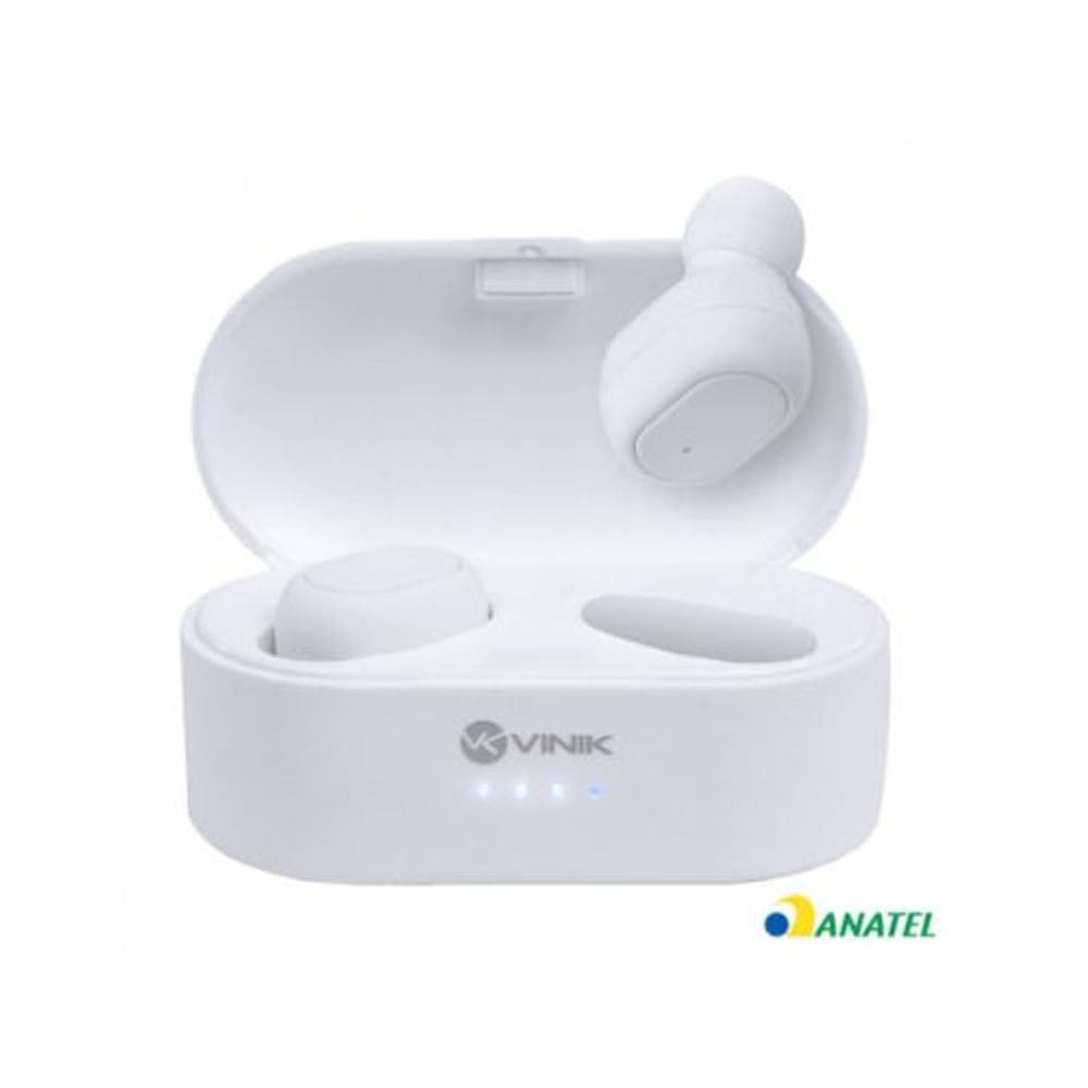 Fone De Ouvido Vinik Bluetooth TWS Dots W1 Branco
