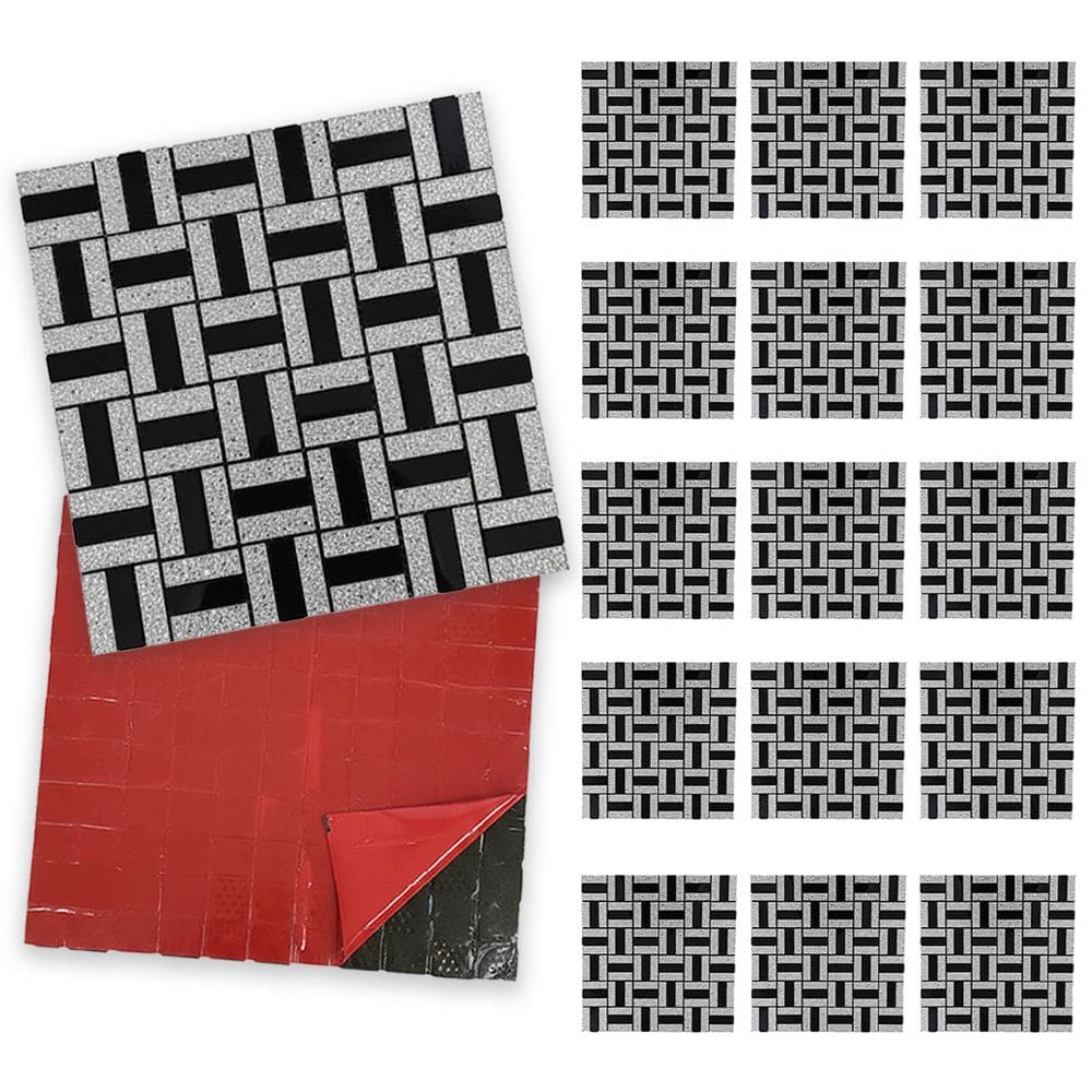 Pastilha De Vidro Kit 15 Uni Adesiva Parede Cozinha Banheiro Sala Decorativa Moderna Requintado Reforma Aplicacao Facil