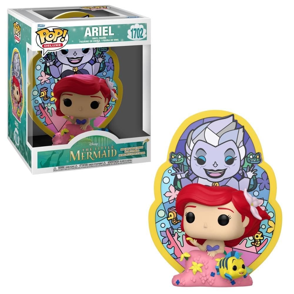 Boneco Funko Pop! Deluxe Disney Princesas - Ariel com Vitral
