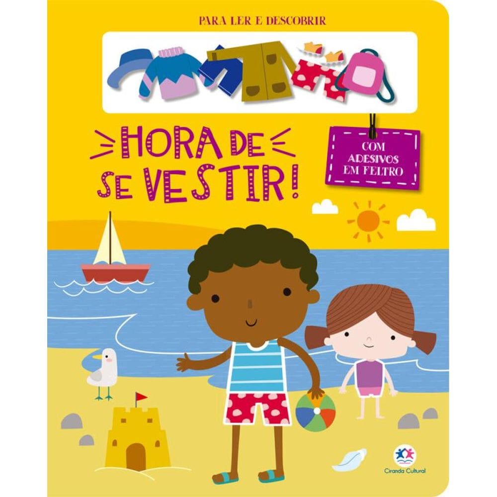 Hora de se vestir! - Com adesivos em feltro