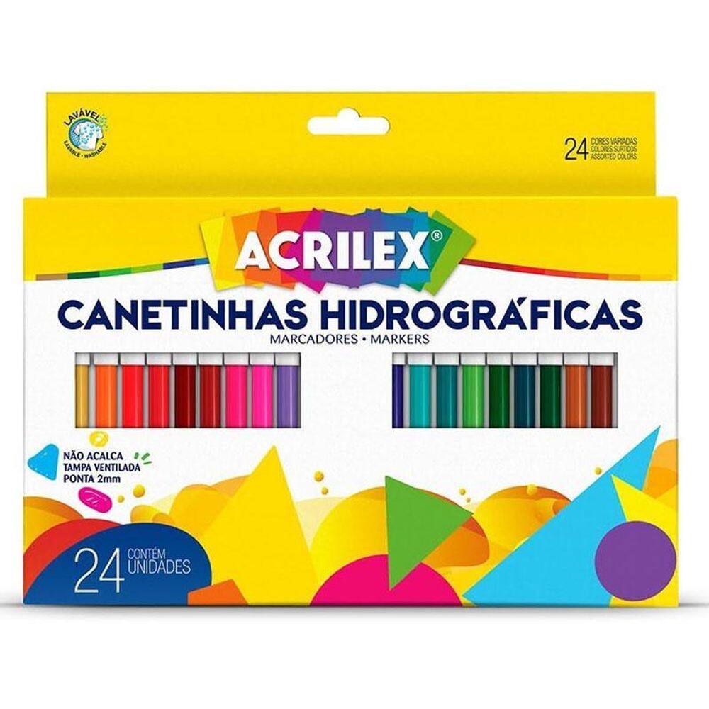 Canetinha Hidrográfica 6903 24 Cores - Acrilex