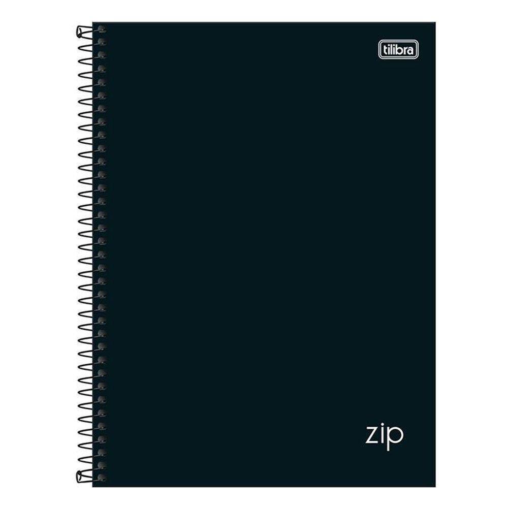 Caderno Espiral Universitário Zip New 20 Matérias Preto - Tilibra