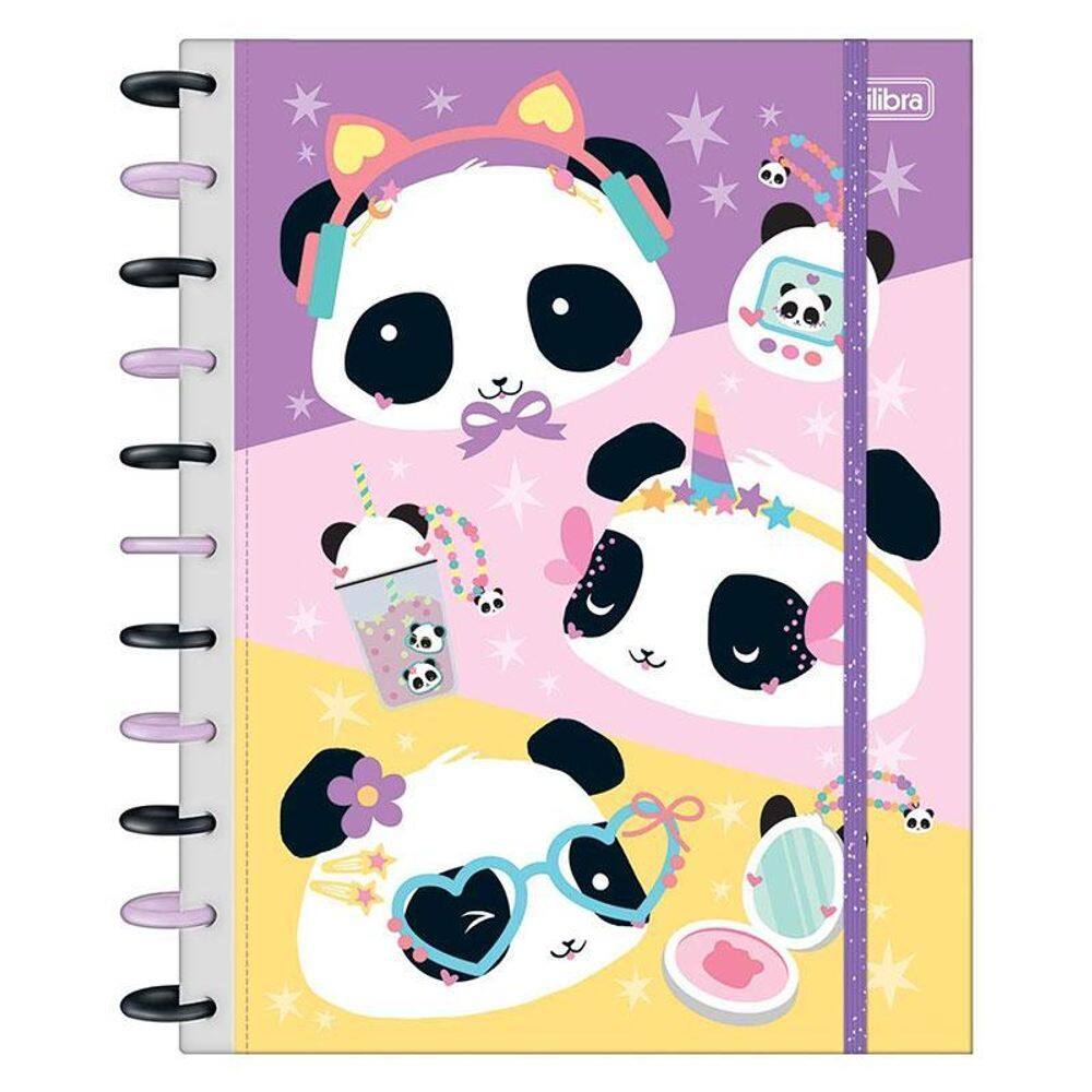 Caderno Tilidisco Inteligente Lovely Friend Panda 10 Matérias - Tilibra