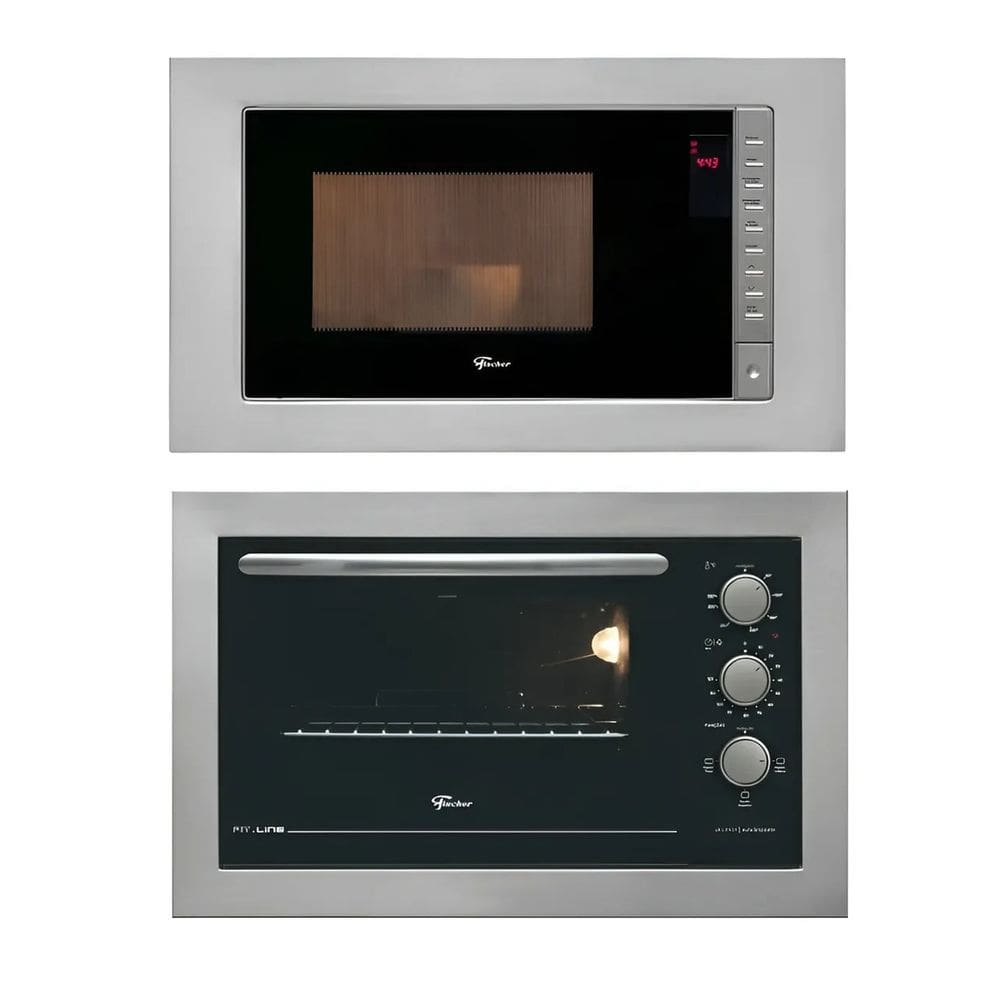 Kit Fischer Fit Line Micro-ondas + Forno Elétrico Inox