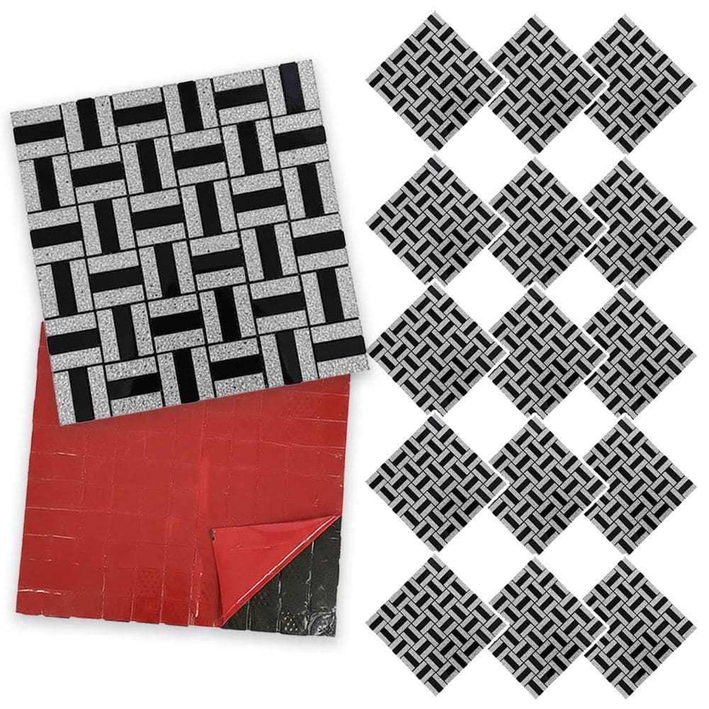 Pastilha De Vidro Kit 15 Uni Adesiva Parede Cozinha Box Sala Decorativa Moderna Requintado Reforma Aplicacao Facil