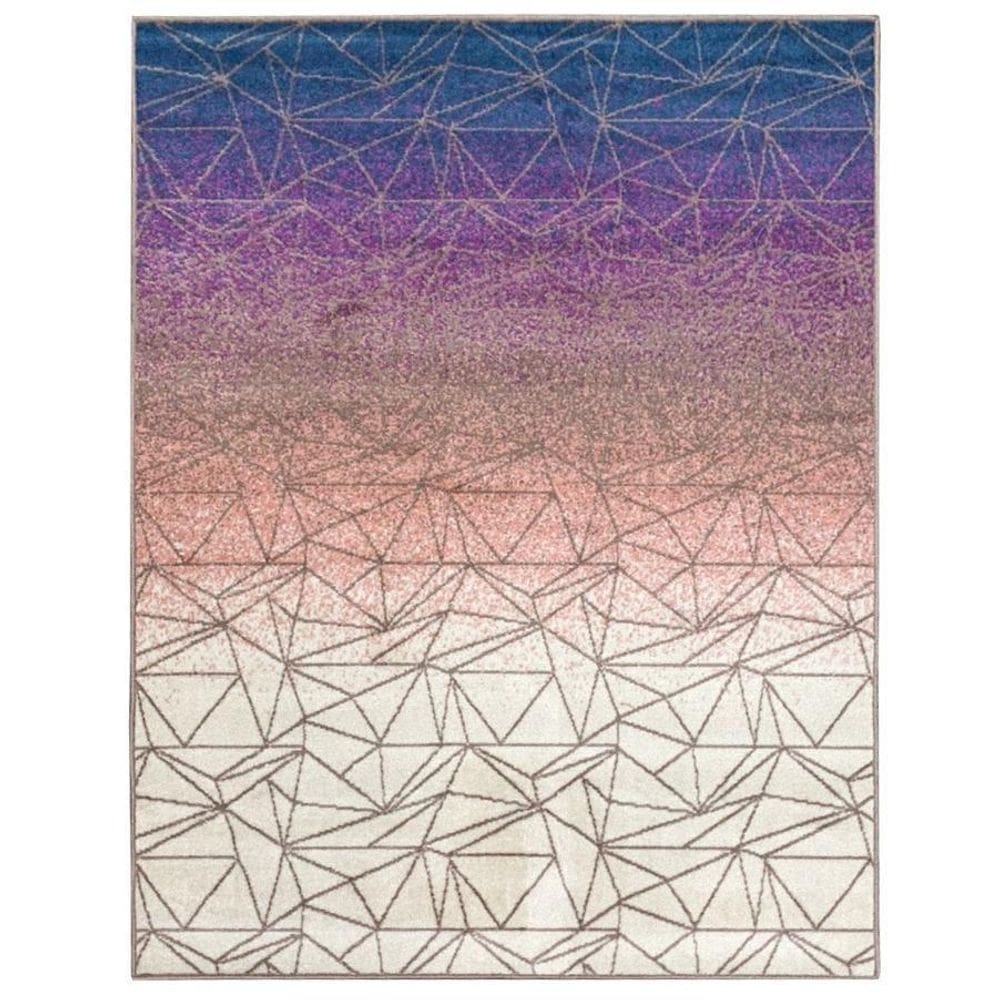 Tapete Sala 150X200 Nuvem Trincado 3D Agua Geométrico