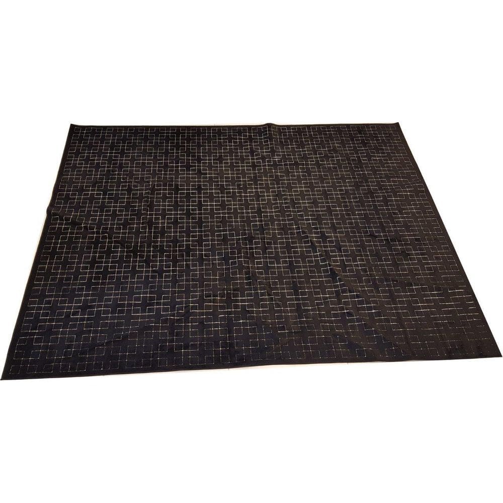 Tapete Belga Illusion 02 Preto 2X3M Geométrico Alto Relevo