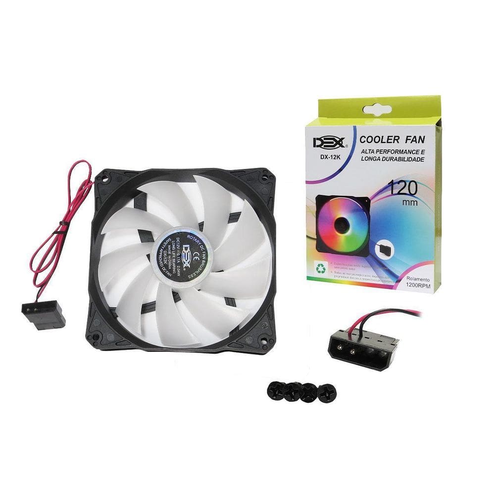 Cooler Fan 120Mm X 120Mm Leds Rgb Dupla Face Dex - Dx-12K