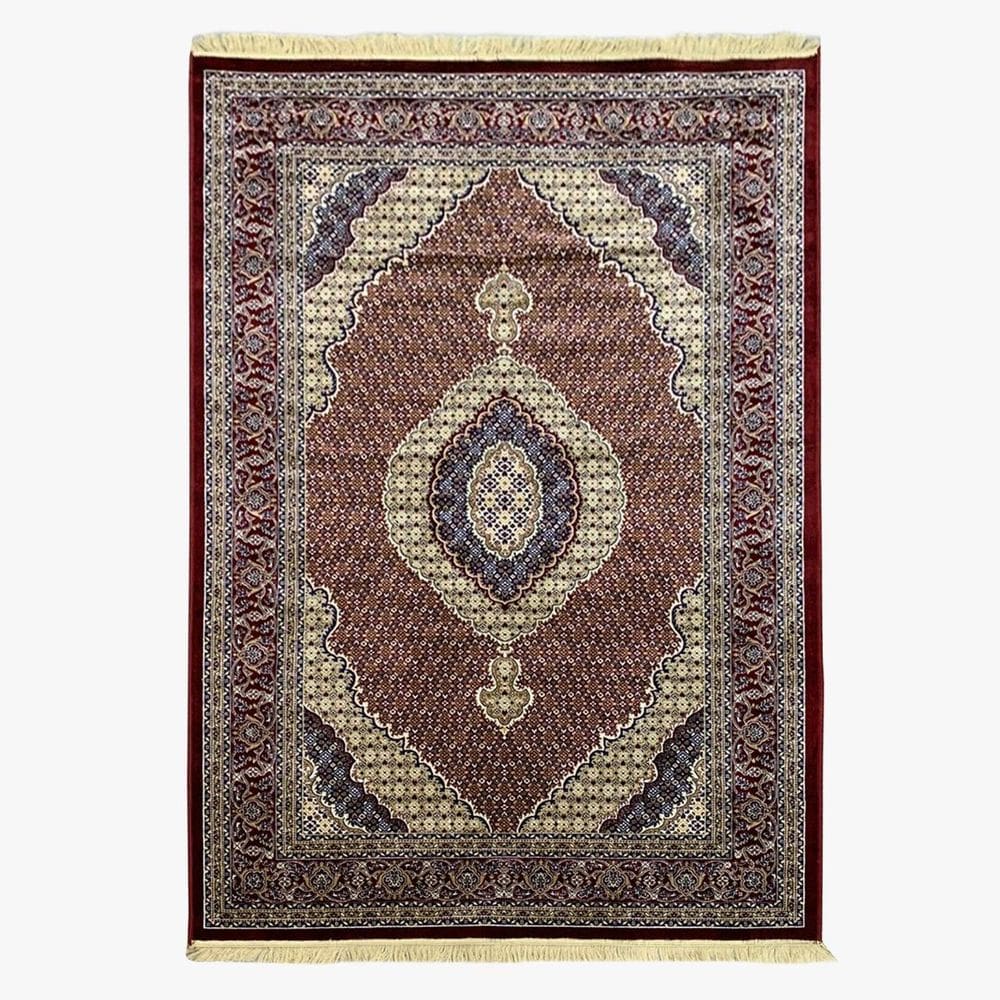 Tapete Tabriz Mahi Vermelho Indiano 2X2.5 M Tipo Persa Belga