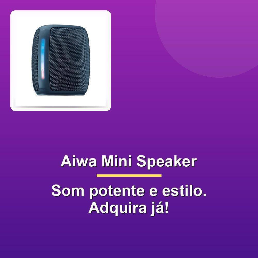 Caixa De Som Aiwa Mini Speaker Aws-sp-03-bl | Casas Bahia