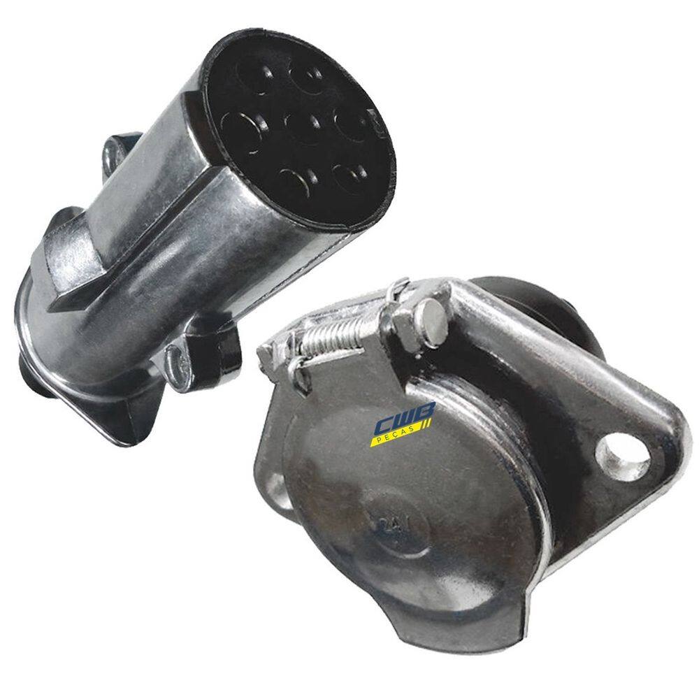 Conjunto Tomada De Engate Fixa E Móvel 7 Polos Dni 8324