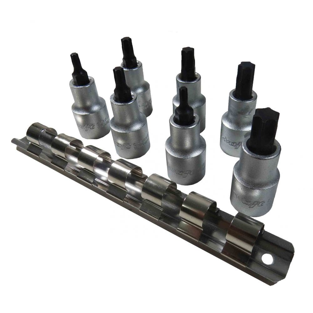 Kit Jogo De Soquetes Bits Torx Com 7 Peças 1/2 Cromo Vanádio