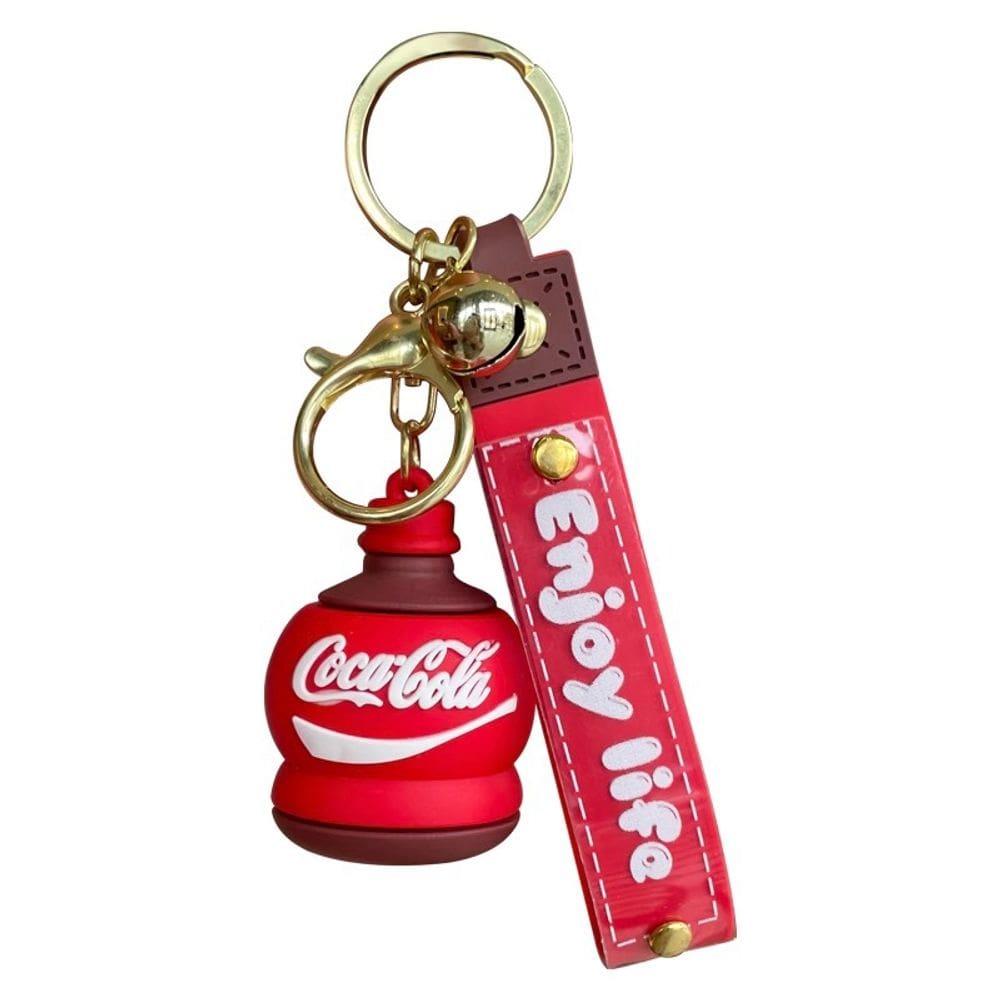 Chaveiro: fofa, garrafa de refrigerante, bebida 3D, chaveiro, pingente