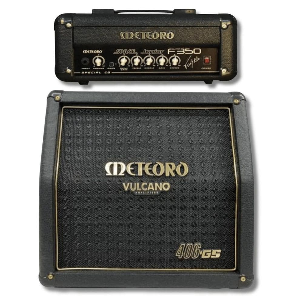 Kit Caixa Para Guitarra Com 4X6 Space 406 Gs + Ampli F350