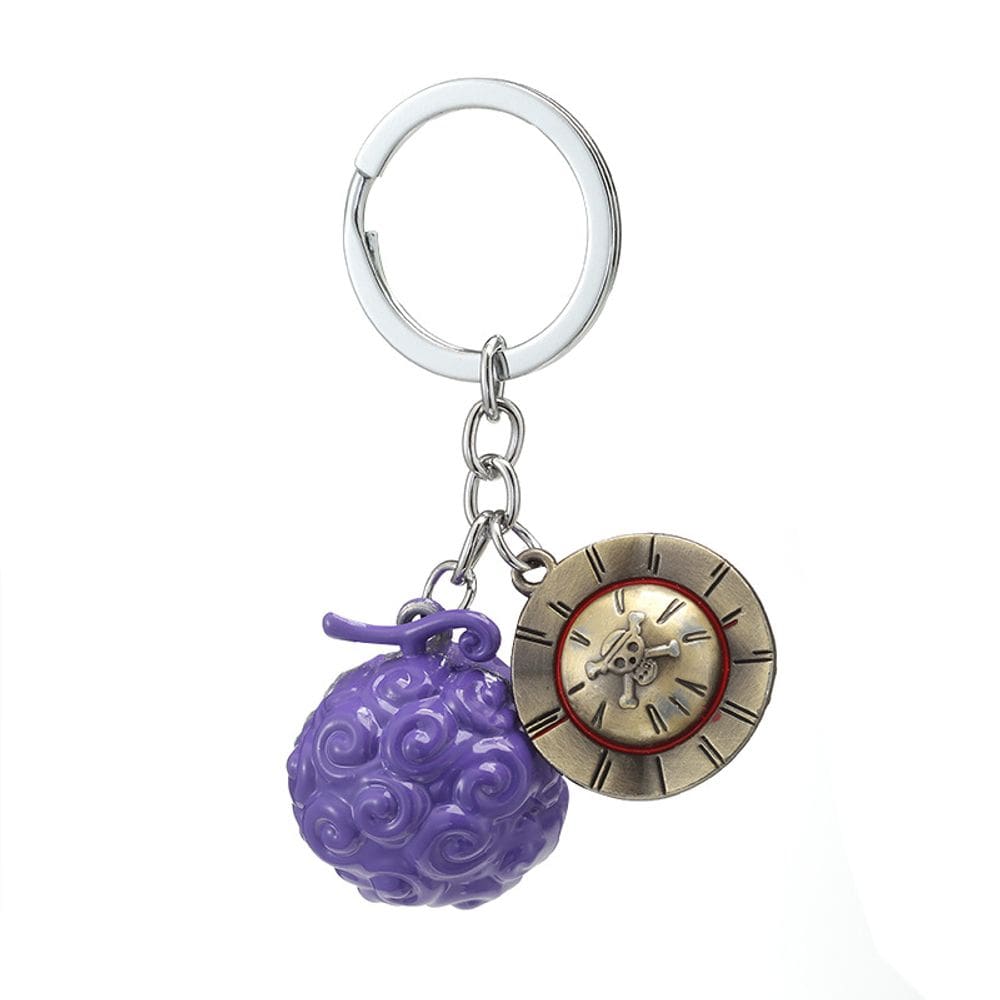 Conjunto de chaveiros One Piece Devil Fruit Luffy Ace Law Anime