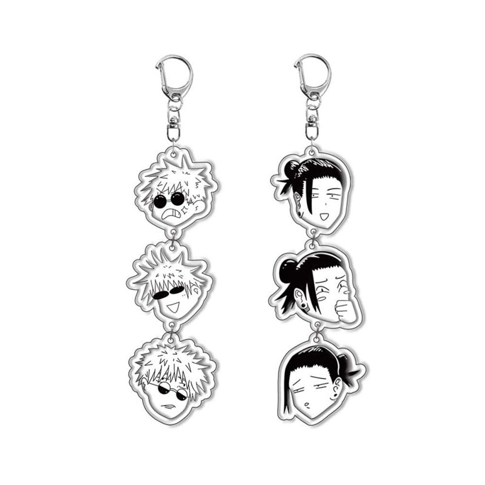 Conjunto de chaveiros de acrílico Jujutsu Kaisen Yuji Itadori Satoru Gojo