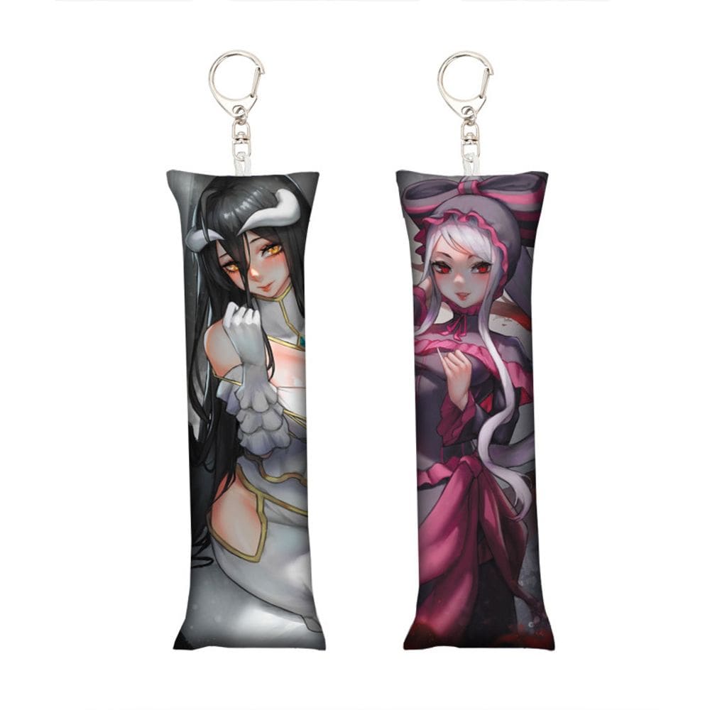Chaveiro Mini Dakimakura Overlord Albedo & Shalltear