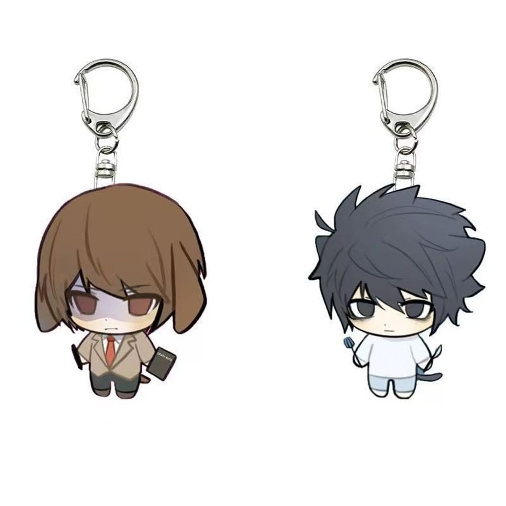 Chaveiro acrílico Death Note Light Yagami L Lawliet