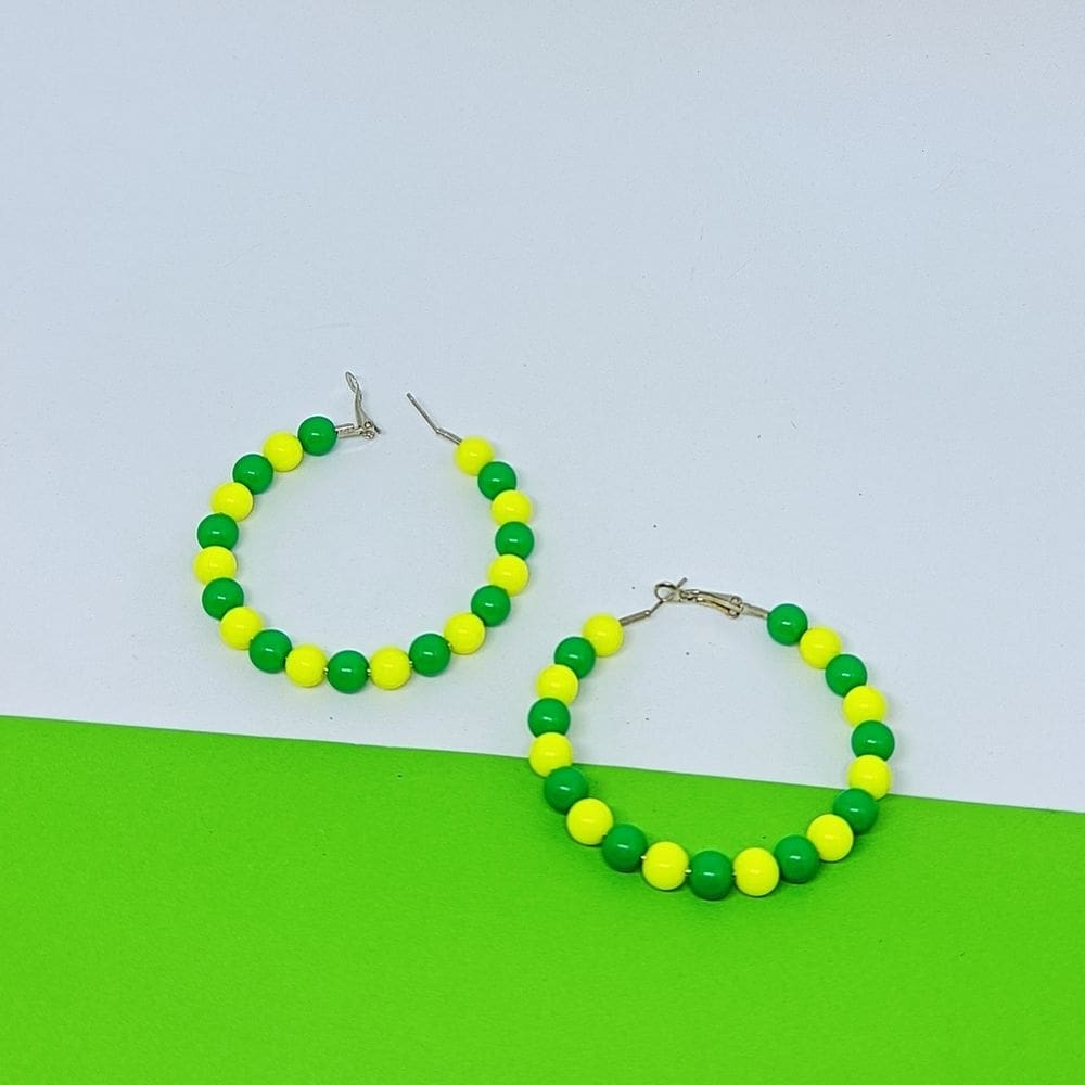 Brincos Copa do Mundo Brasil Verde e Amarelo Brinco Coração Brilho Eva Argola grande Pérola 6mm Tendência 2026