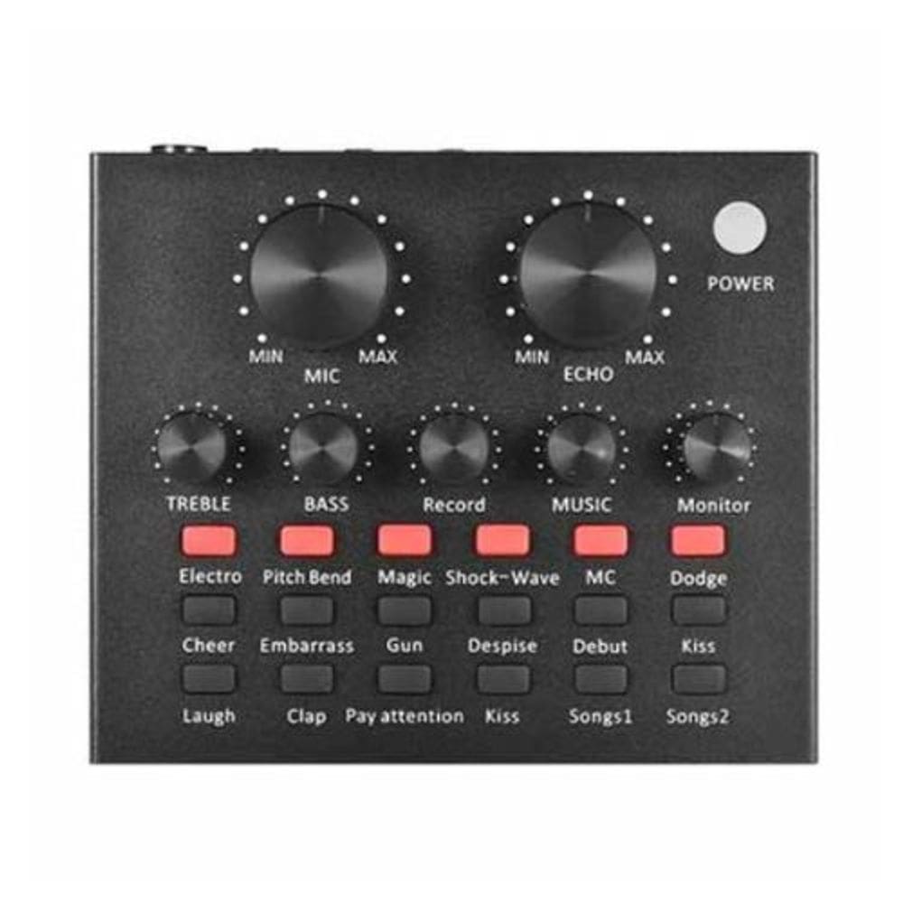 Placa De Interface De Áudio MXT Multifuncional Com Efeitos Para Live Streaming MX-V8