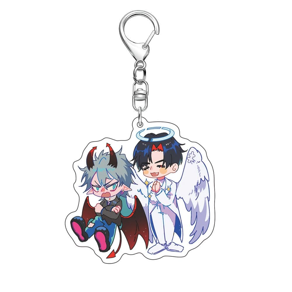 Chaveiro de acrílico Chibi Angel and Devil Stage Show Anime