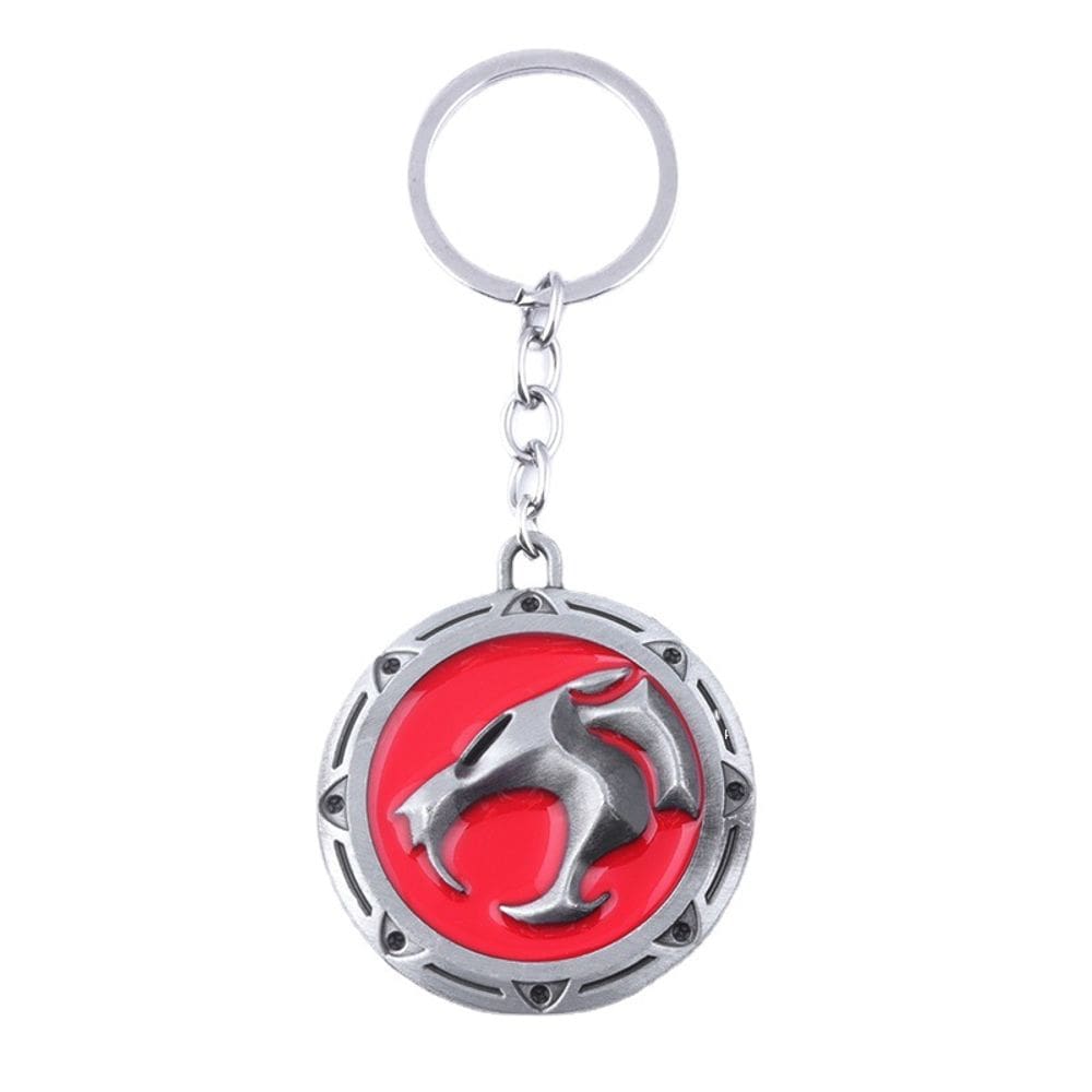 Chaveiro com pingente de metal com logotipo ThunderCats
