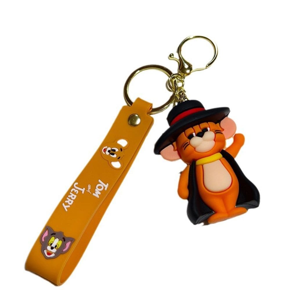 Chaveiro Tom e Jerry 3D Cartoon Doll Chaveiro