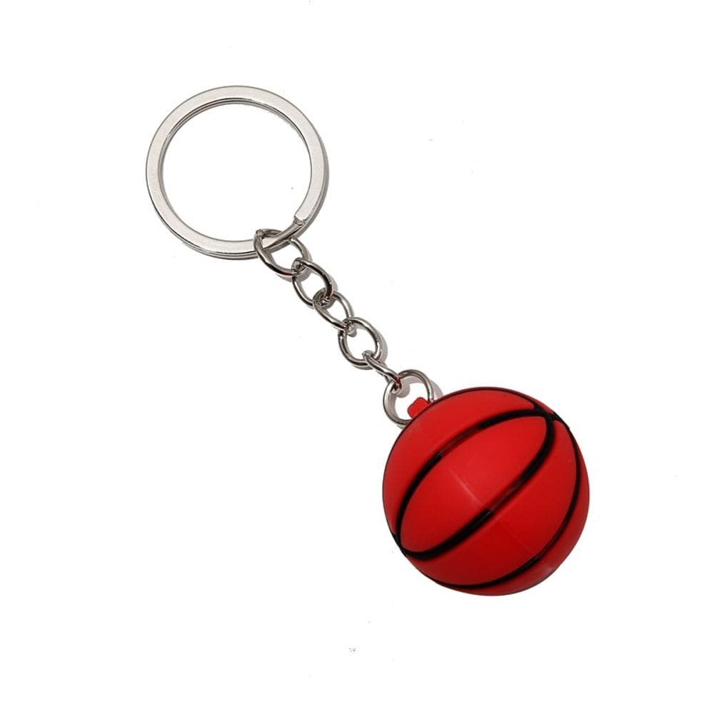 Pingente de PVC com porta-chaves Mini Basketball para fãs de basquete