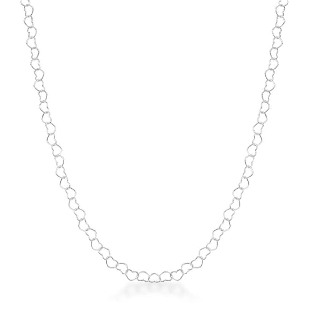 Colar feminino choker com Corações vazados 45cm