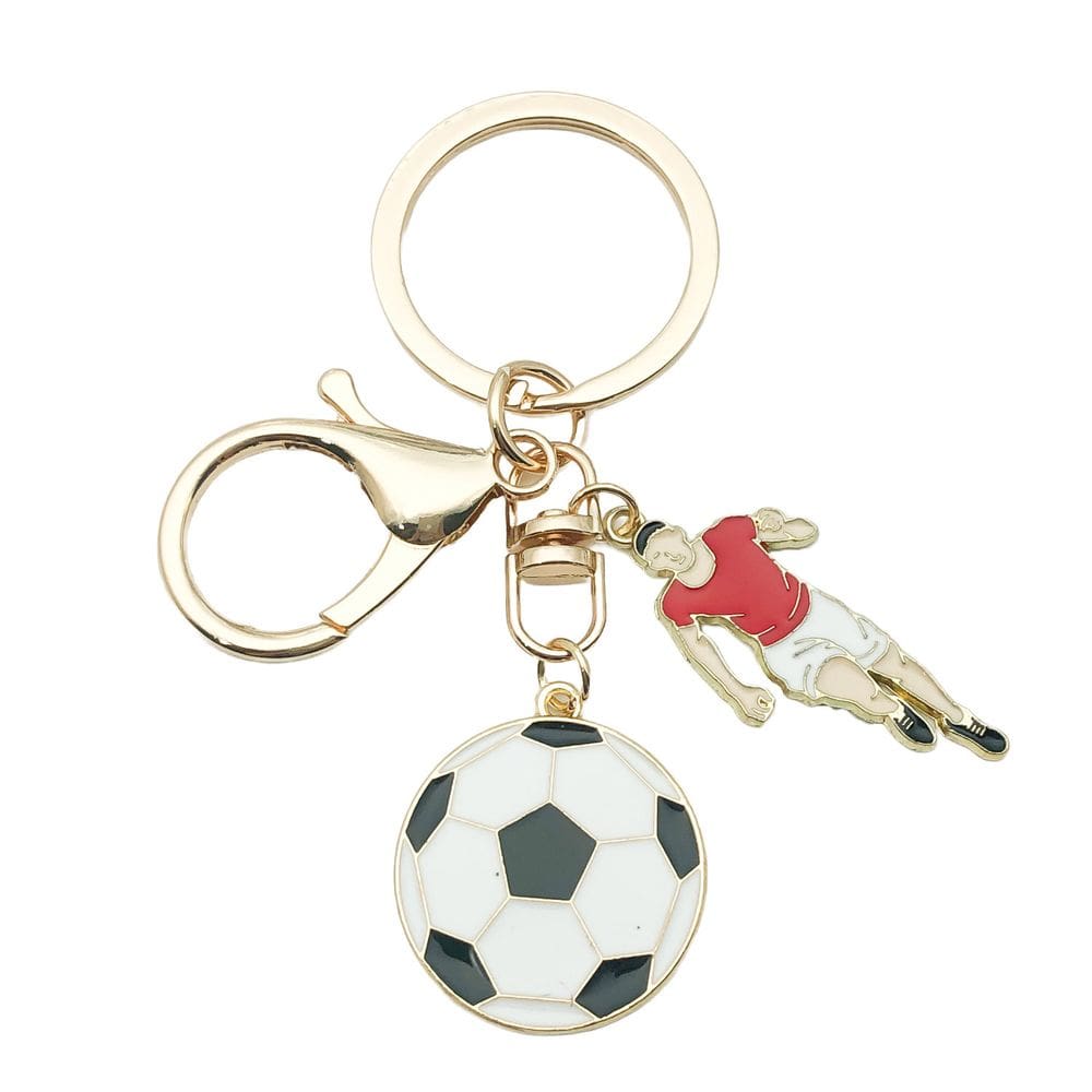 Chaveiro Mini Football com jogador e bola de futebol para fãs