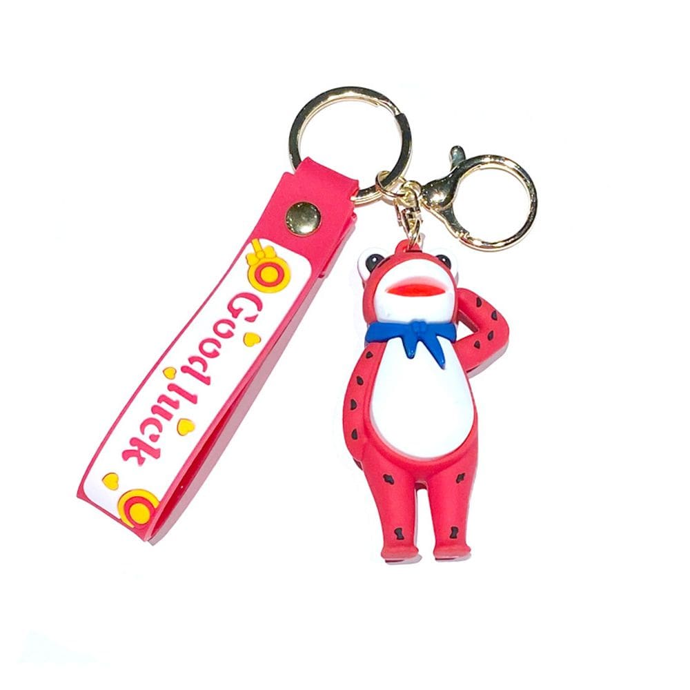 Chaveiro de PVC Cute Frog Man Cartoon Chaveiro