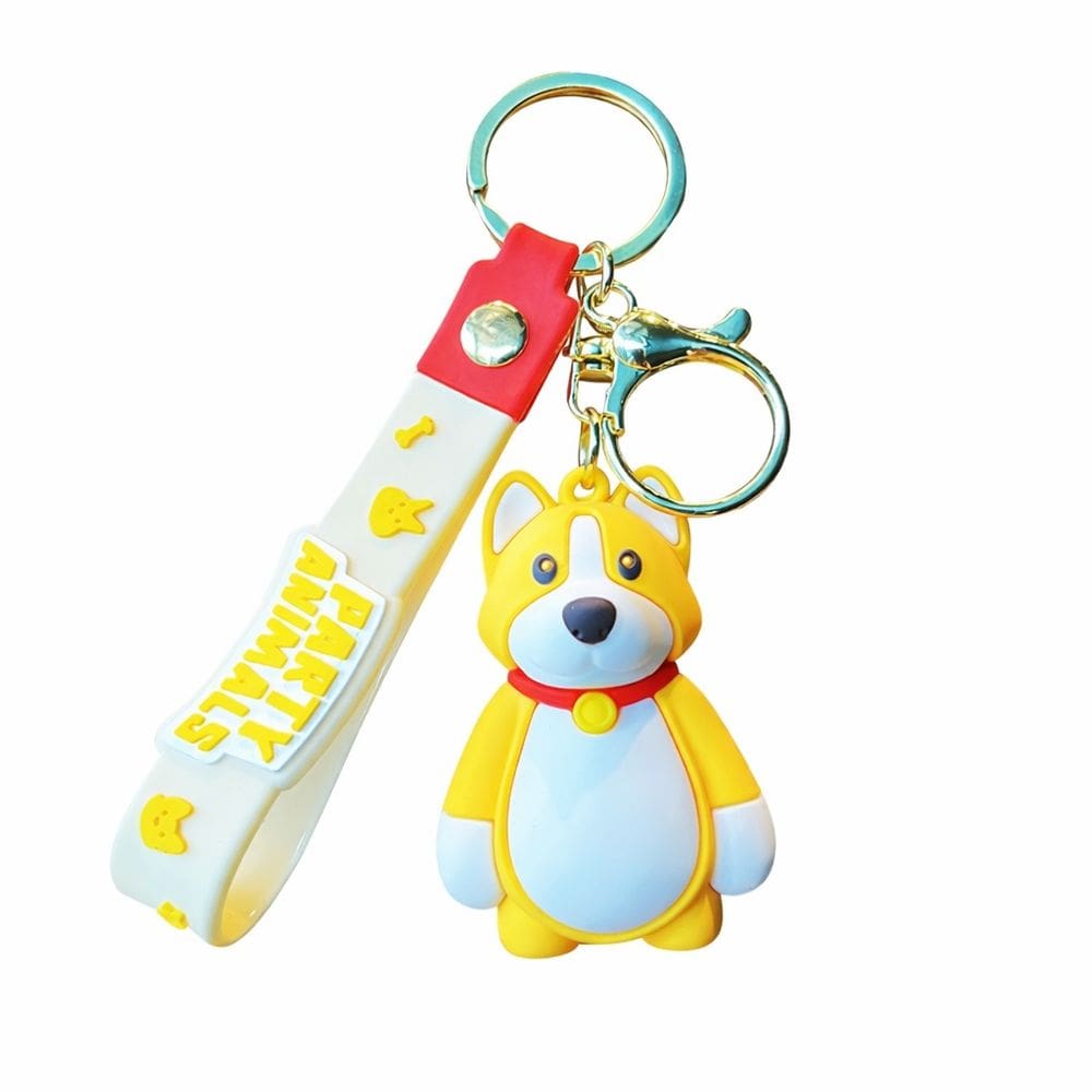 Chaveiro: Party Animals, dinossauro, PVC, desenho animado, chaveiro