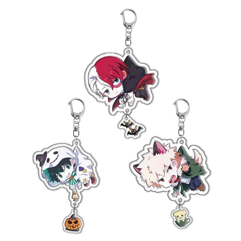 Conjunto de chaveiros de acrílico My Hero Academia Izuku Bakugo Todoroki