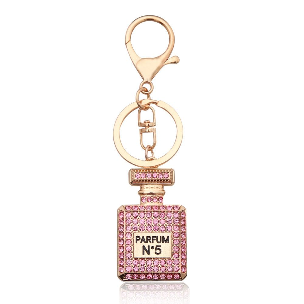 Frasco de perfume Keychain Rhinestone Crystal Bling para mulheres