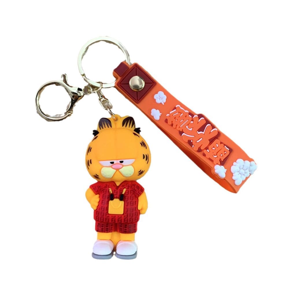 Chaveiro Garfield Cartoon com capuz verde