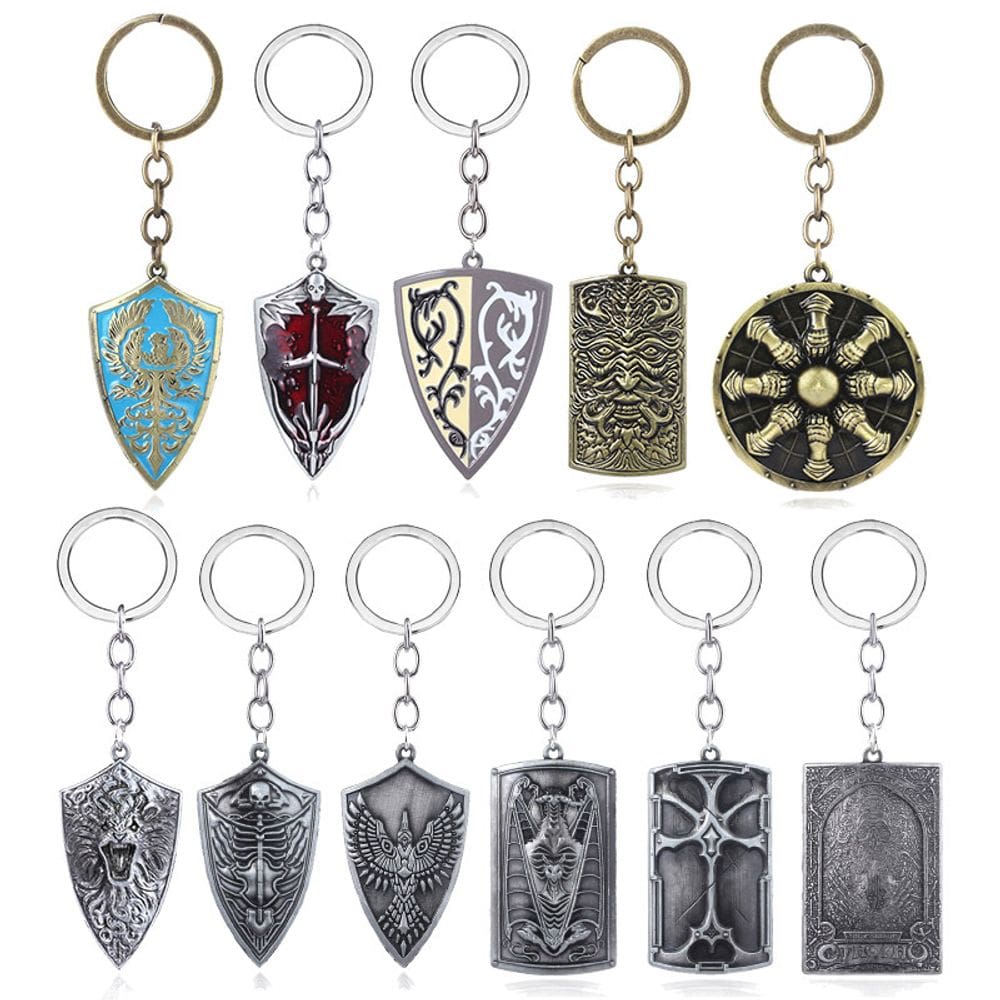 Chaveiro Dark Souls Devil Shield e chaveiro Sword Metal
