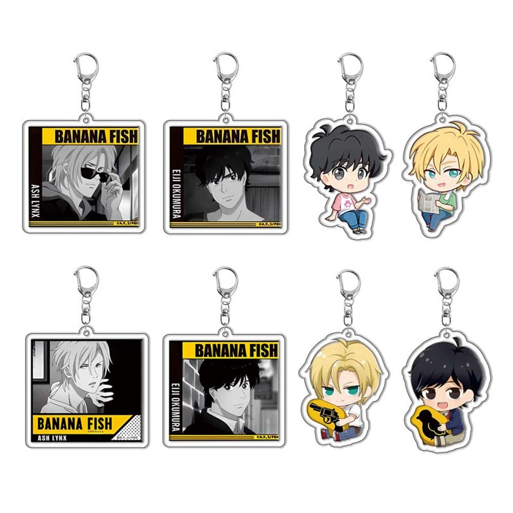 Conjunto de chaveiros de acrílico Banana Fish Ash Lynx Eiji Okumura