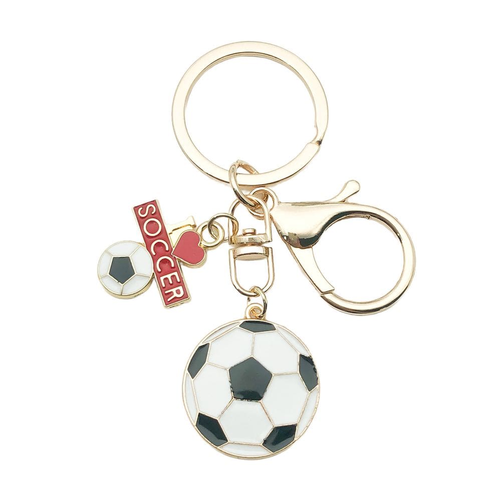 Chaveiro, chaveiro, bola de futebol, I Love Soccer, Sports Souvenir