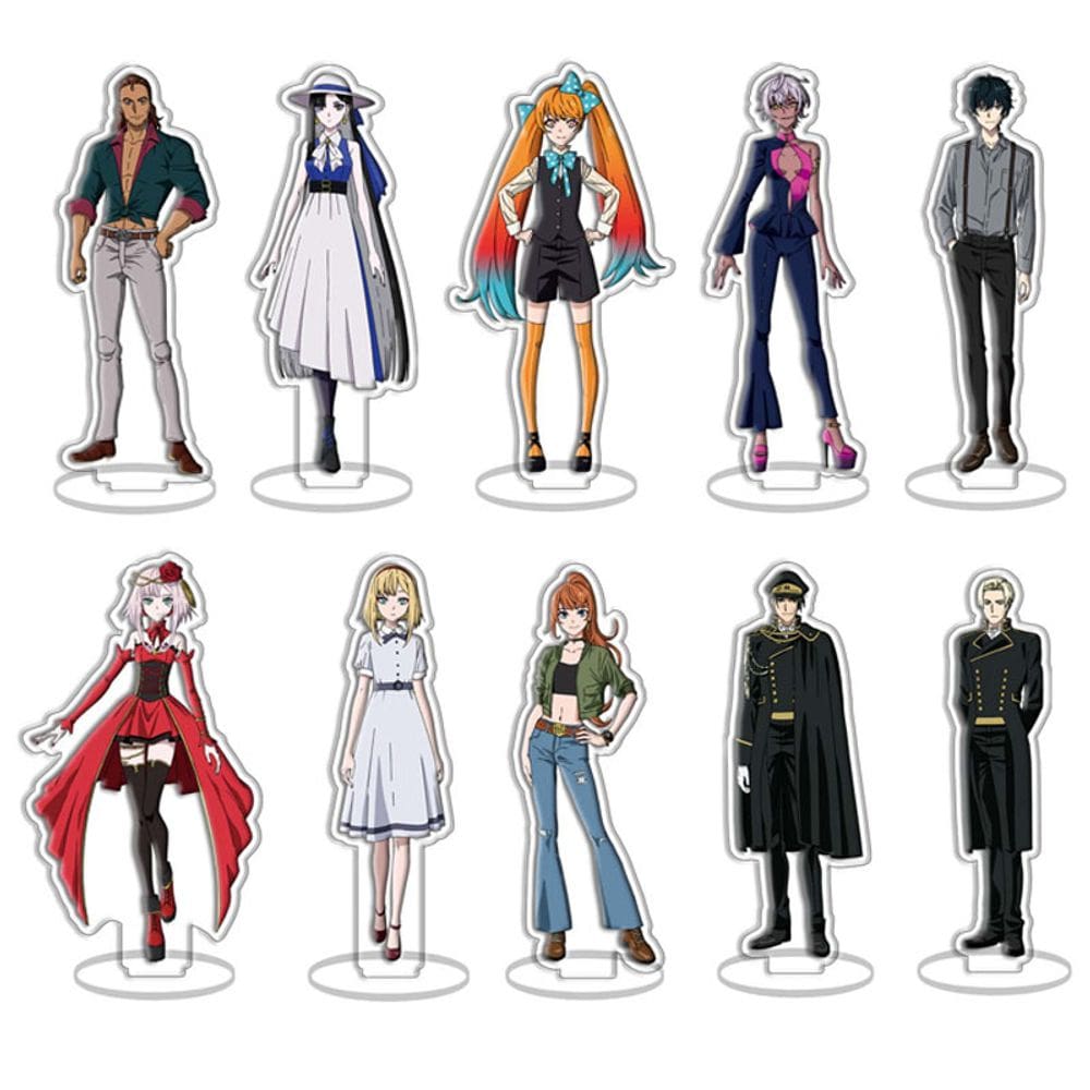 Conjunto de bonecos de acrílico para personagens da série Fate Giants Fate