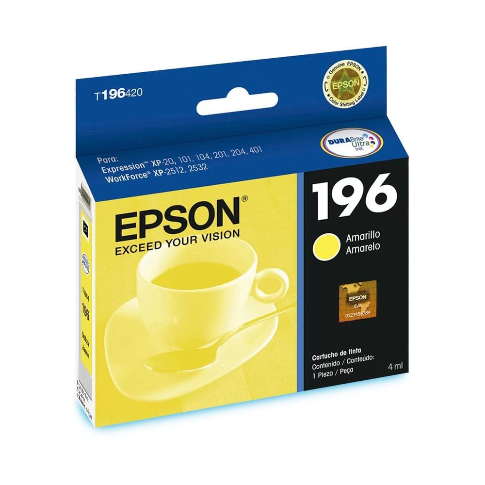 Cartucho de Tinta Epson Amarelo Stylus T196420 XP401/411