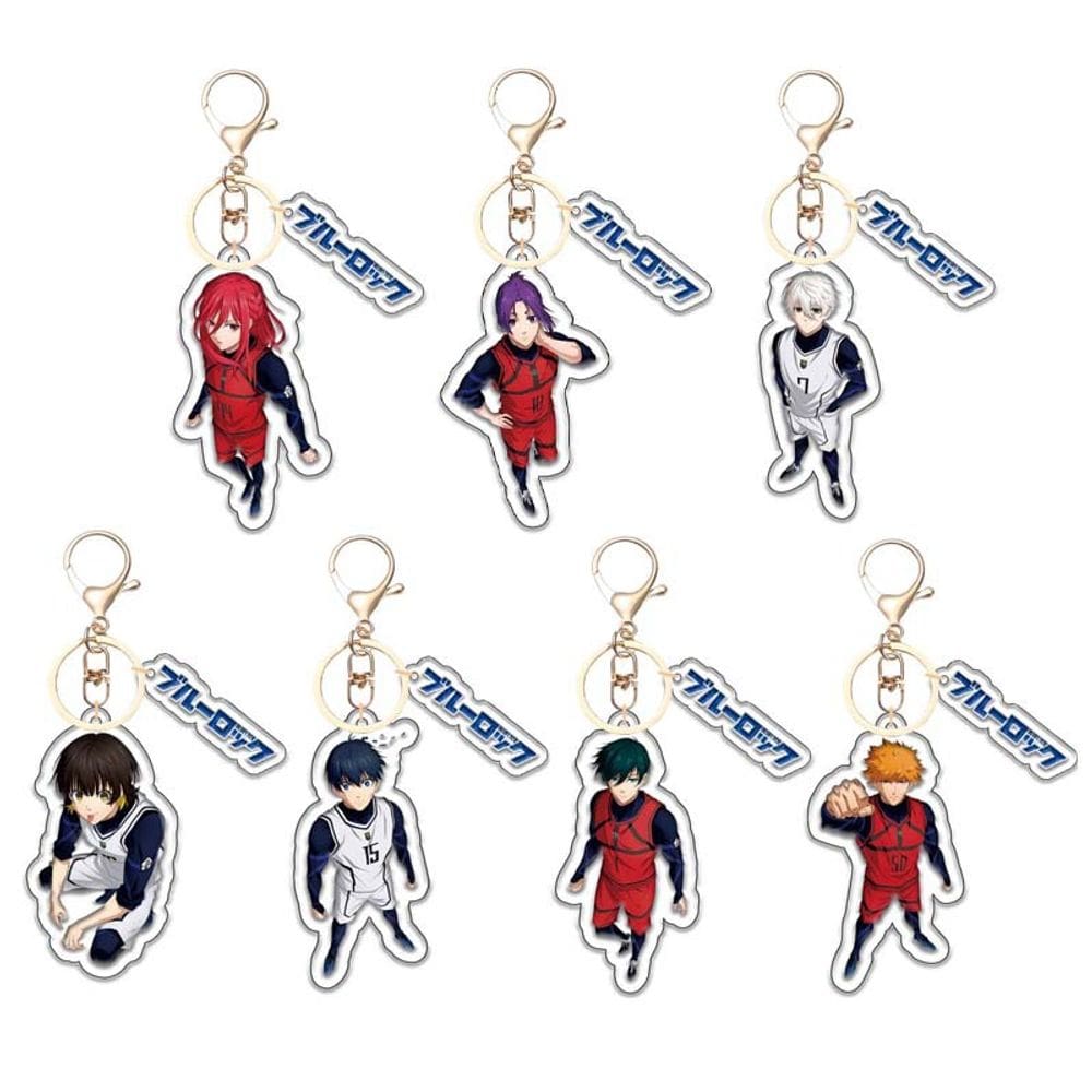 Conjunto de chaveiros Blue Lock Acrylic Meguru e Isagi C357
