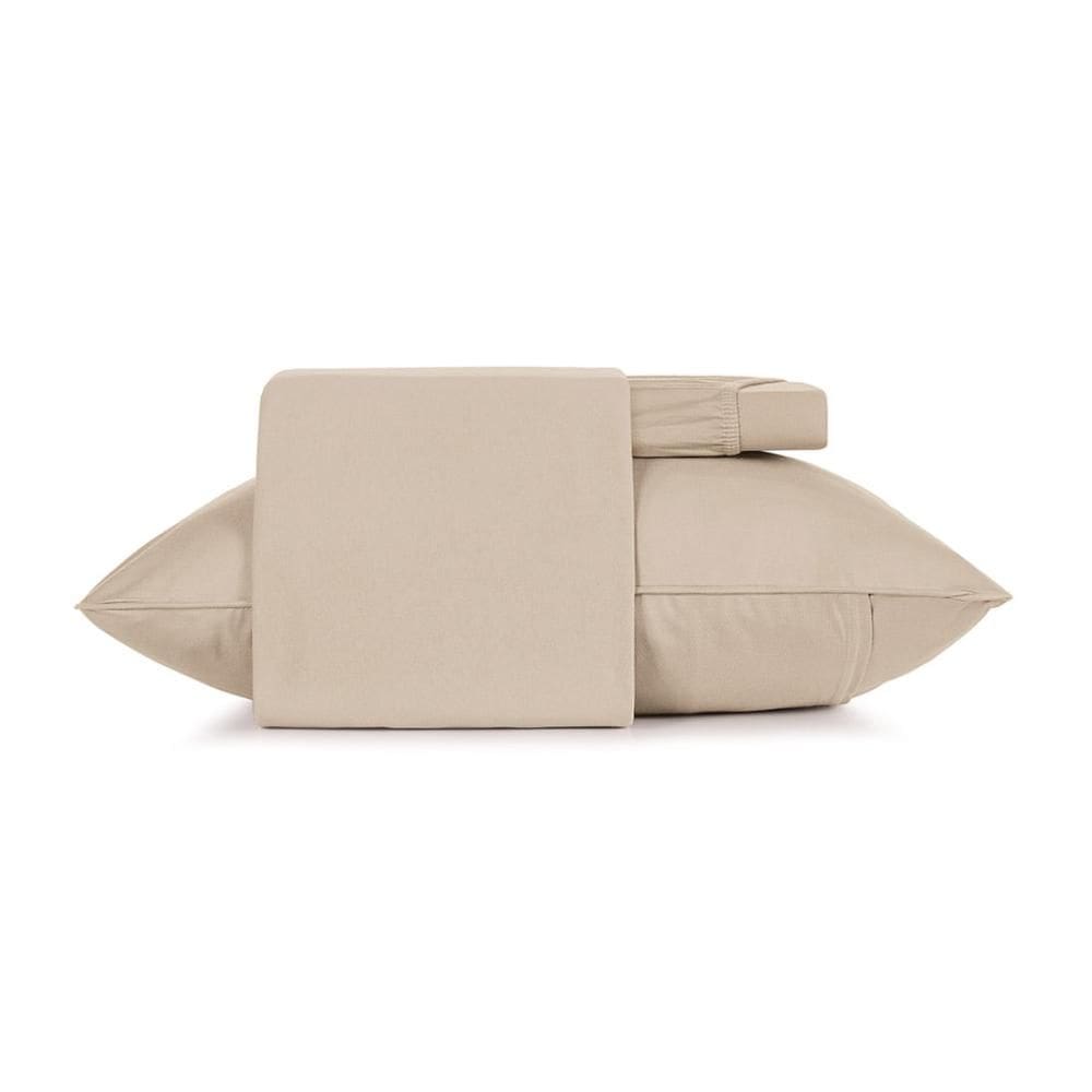 Jogo De Cama Queen 3 Peças Altenburg Malha Fio Penteado Bege Mocha