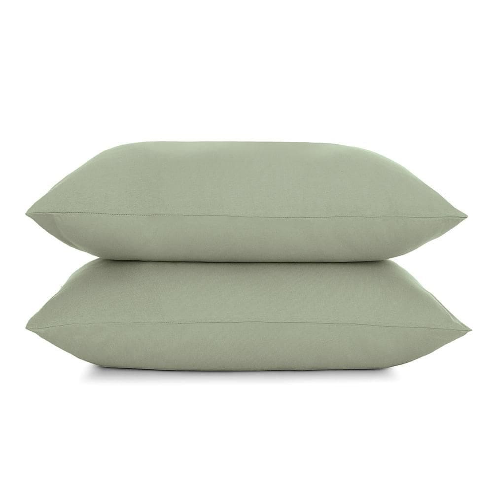 Jogo de Fronha Altenburg 2 Peças Malha Fio Penteado Verde Bond