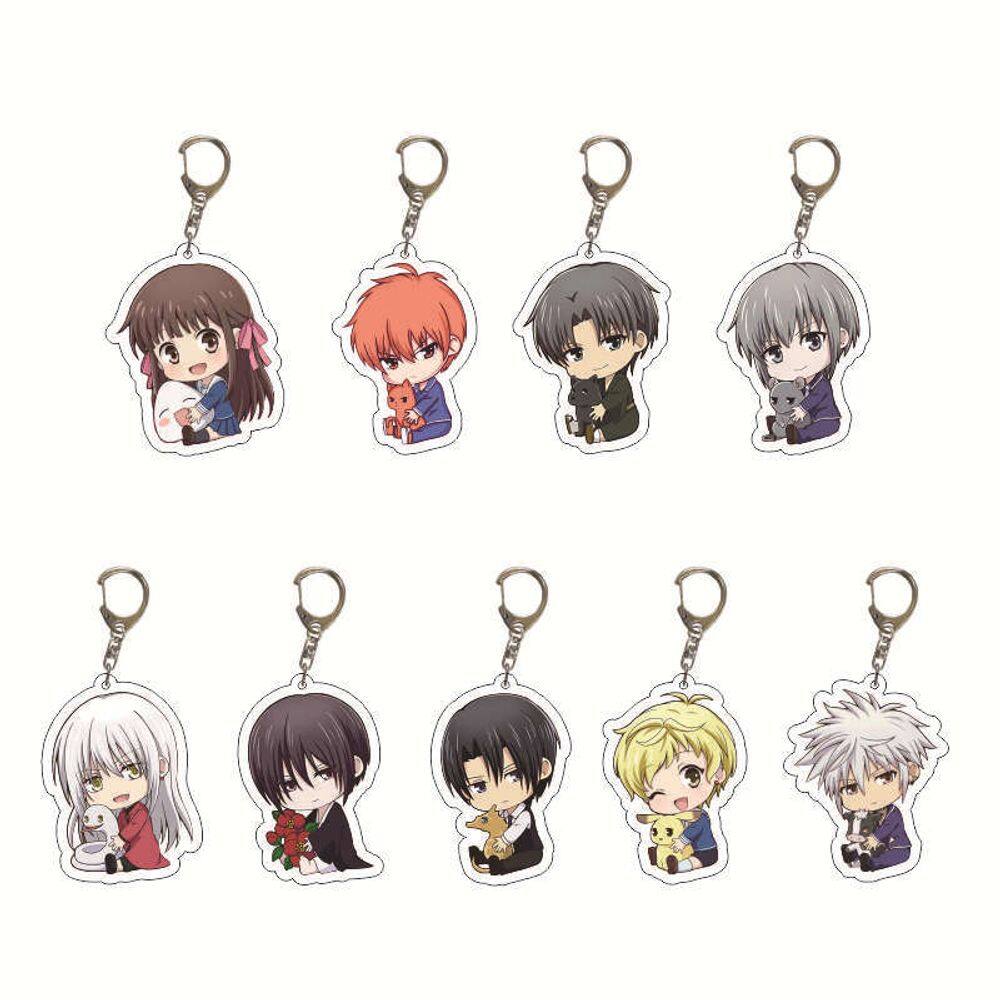 Conjunto de chaveiros Fruits Basket Chibi Honda Tohru & Friends