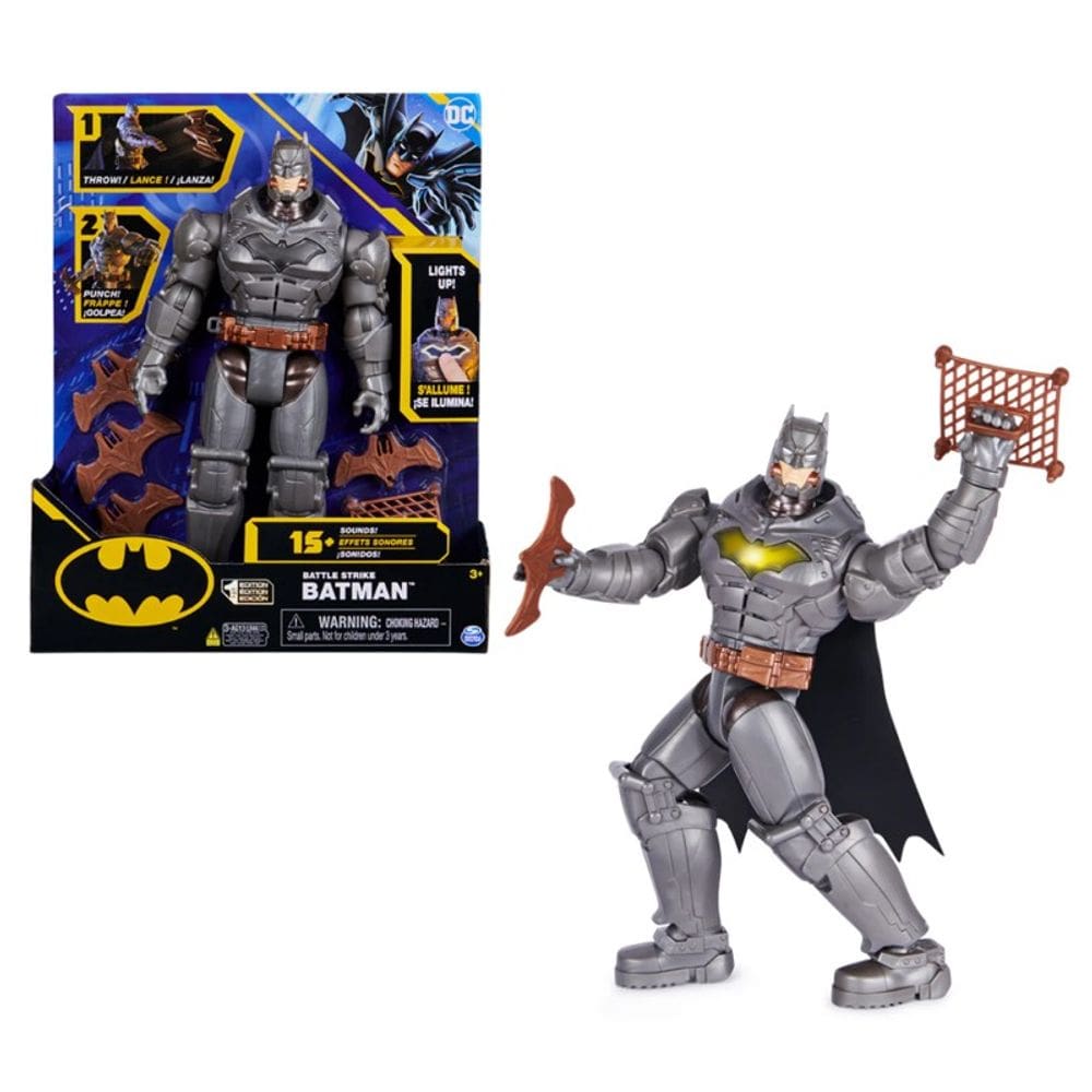 Boneco Batman Cinza 30cm com Luz e Som - Sunny