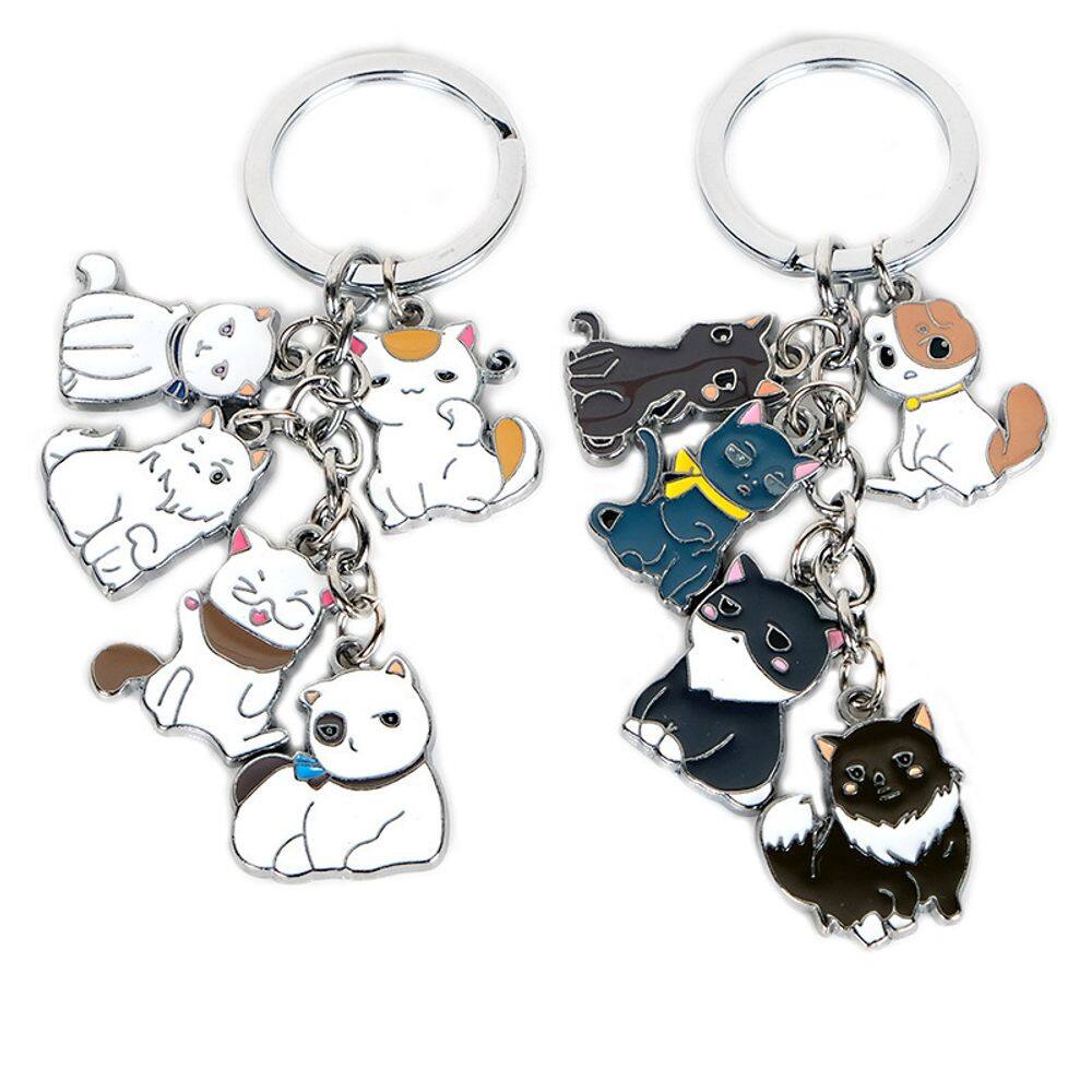 Chaveiro Cute Animal Fun Cats and Dogs Alloy Enamel