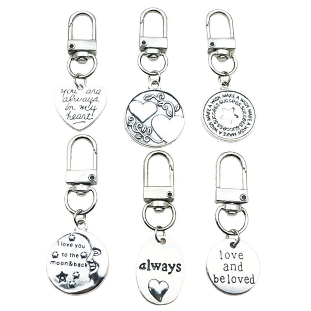 Conjunto de chaveiros gravado Love Heart Metal